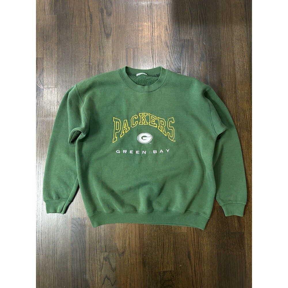 Vintage 90s Green Bay Packers Heavyweight Crewneck Sweatshirt Large